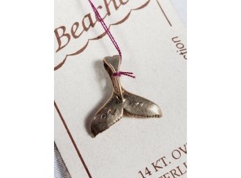 Little Sterling Silver Whales Tail  Charm Or Pendant(new)