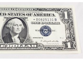 1957 $1 Silver Certificate STAR NOTE Crispy