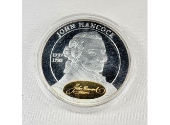 1776 John Hancock Declaration Of Independence Two Tone Replica Coin