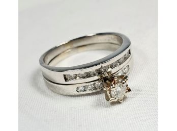 Platinum Diamond Engagement Ring And Wedding Band