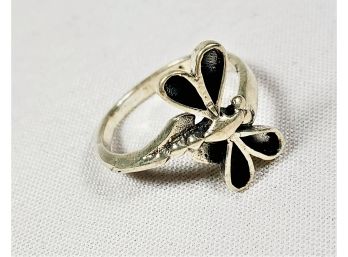 Small Sterling Silver Dragonfly Ring