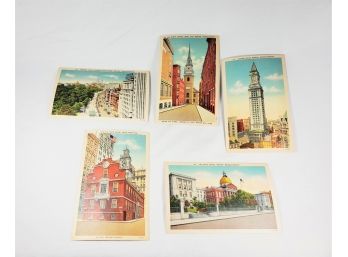 Antique Boston  Postcards  5 Different Scenes(perfect Condition)