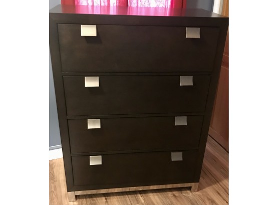 Handsome Expresso Colored Chest Of Drawers ( 2 Of 2 Listed Separately In This Auction)