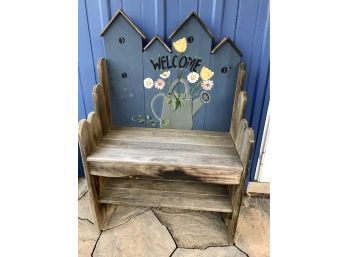 Very Pretty Painted Wooden Bench