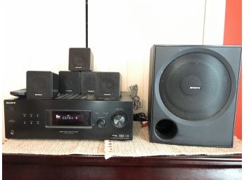 Sony Digital Audio Surround Sound Receiver And Speakers With Subwoofer