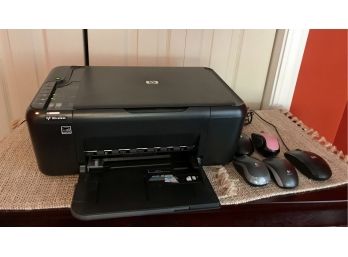 HP Desk Jet WIRELESS Printer And Computer Mouse's