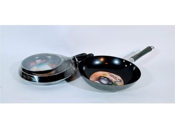 12' Stir Fry Wok- Set Of 3 Brand New Non Stick Frying Pans