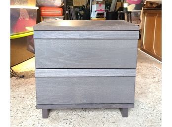 2 Drawer Brown Faux Wood Chest -IKEA