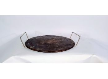 Pampered Chef  15' Pizza Stone With Wire Handles