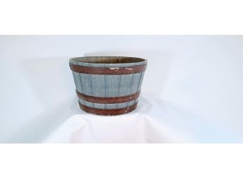 Faux Wood Barrel Bucket