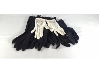 Group Of Women's Satin And Suede Gloves