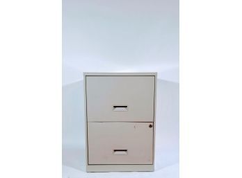 2 Drawer Beige File Cabinet