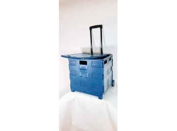 Staples Deluxe Folding Crate On Wheels