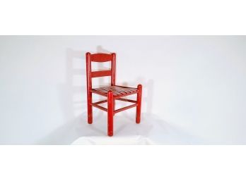 Red Wooden Children's Chair