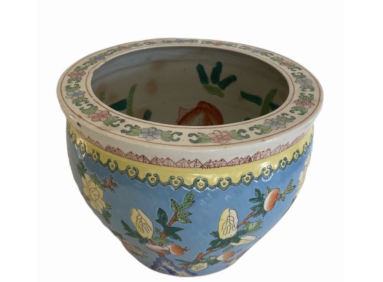 Antique Chinese Porcelain Fish Bowl Jardinere  11' X 14'