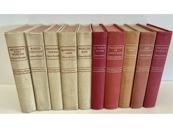 Lot Of 10 Upton Sinclair Volumes From Viking Press