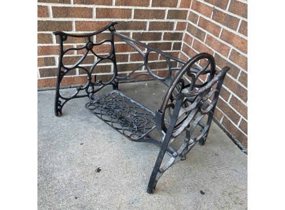 Antique Low Cast Iron Sewing Machine Base- Perfect For A Side Table 24' 14' X 21'