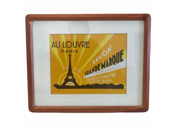 Framed Litho Or Silkscreen Advertising For French Soap