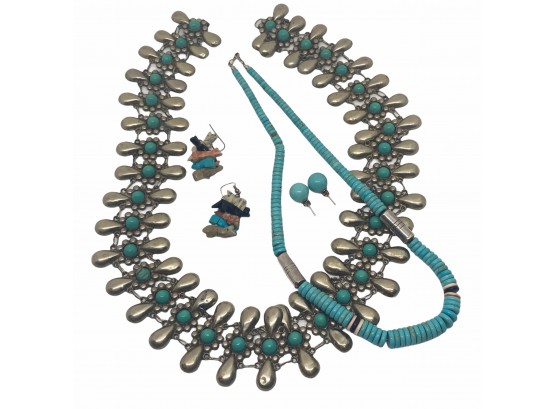 Collection Of Turquoise Jewelry