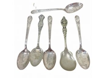 Silver Plate Presidential Spoons Lot D