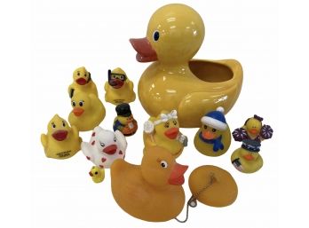 Cute Rubber Duckies Plus 10' Ceramic Duck