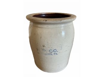 Salt Glaze Pot (no Lid)  H.P. Co. , Hawthorn, PA  7' X 8.5'