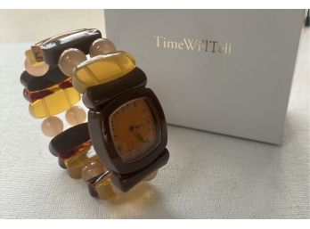 New In Box - Retro Bakelite Style Watch By 'Time Will Tell' -Style L
