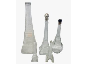 Collection Of Glass Eiffel Tower Bottles  From 7' To 17'