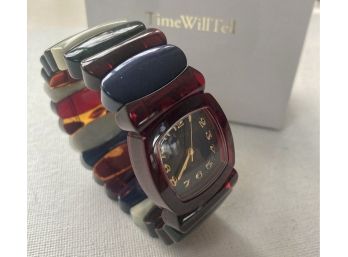 New In Box - Retro Bakelite Style Watch By 'Time Will Tell' -Style I