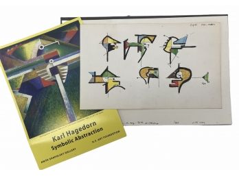 Interesting Karl Hagedorn Doodle - Personalized And Signed 1987