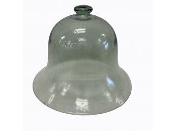 HUGE Antique Hand Blown Bell Shaped Glass Dome