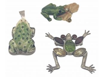 Frog Trio - Designer Jewelry - Some Sterling