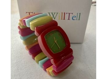 New In Box - Retro Bakelite Style Watch By 'Time Will Tell' -Style E
