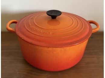 Vintage Le Creuset Enamel Cookware  Flame Dutch Oven -size 26