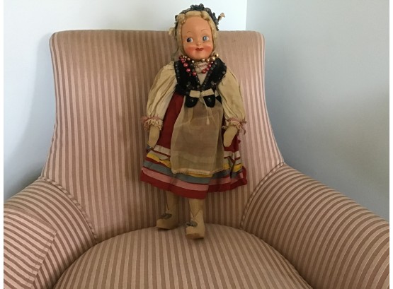 Vintage 20' Polish Doll Dressed In A Traditional Polish Outfit