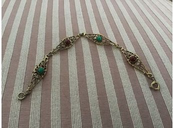 Vintage Gold Tone Four Link Bracelet