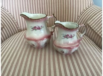 Two Vintage English Pitchers
