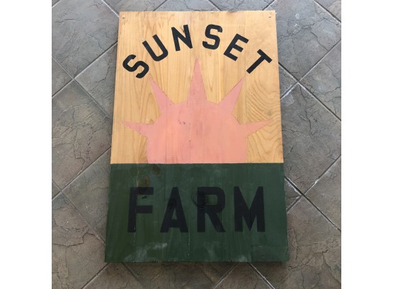 Sunset Farm Pine Board Sign