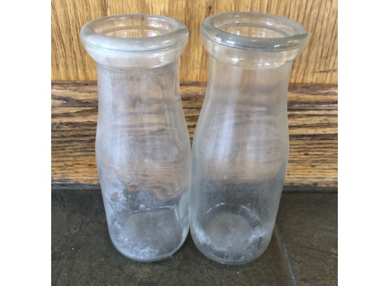 Set Of Two Glass Bottles