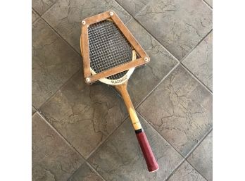 Slazenger Vintage Tennis Racket With Wood Press
