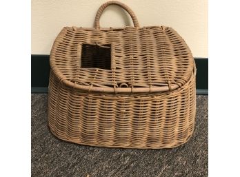 Vintage Wicker Fishing Creel Basket