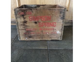 Simpson Spring Wooden Crate