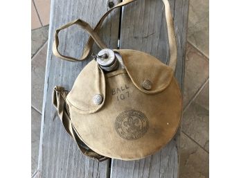 Boy Scouts Of America Covered Canteen With Carrying Strap