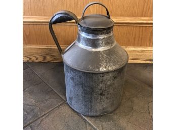 Galvanized Metal Jug With Handle And Lid