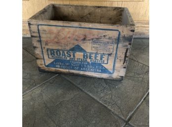 Libby's Roast Beef Wooden Crate