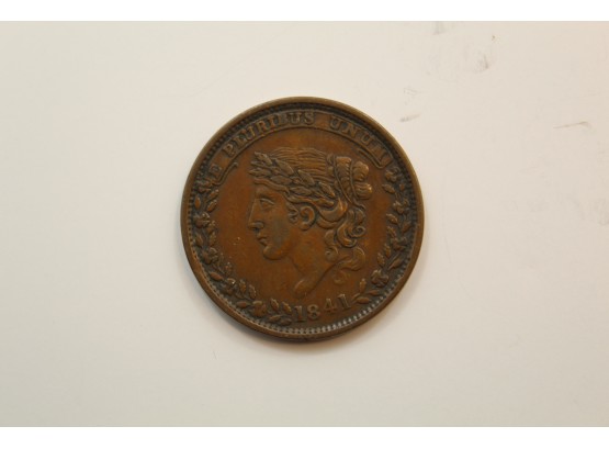 1841 Hard Times Token Not One Cent For Tribute Dh