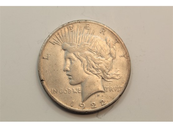1922 S Silver Peace Dollar Dh