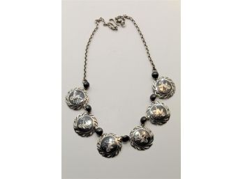 Vintage Siam Sterling Silver Necklace Sc