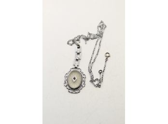 Vintage Camphor Pendant And Necklace