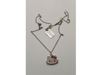Sterling Silver Hello Kitty Necklace And Pendant Sc